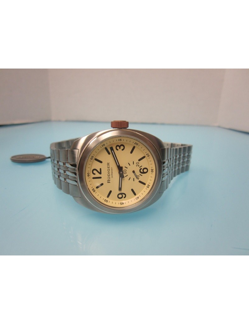 Men Beige S Siegen Steel Stainless Bracelet R5001 04 Rudiger 0137 BodCrxe